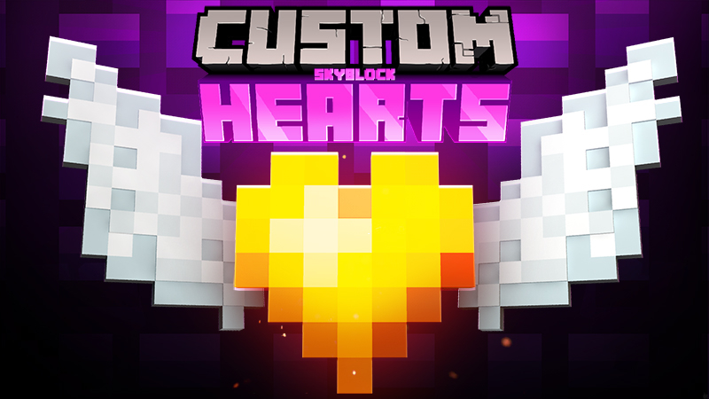 Custom Hearts Skyblock Key Art