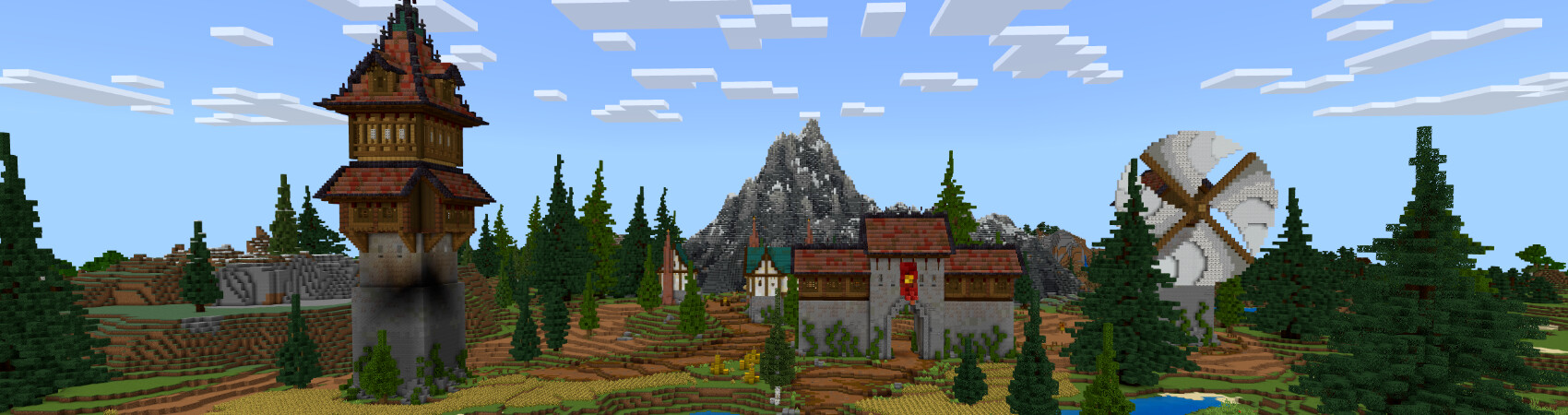 Cute Village Alpine Panorama