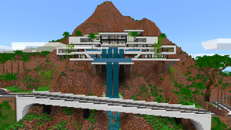 Jungle Cliff Mansion by CrackedCubes