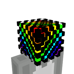 Rainbow Glitch Head Key Art