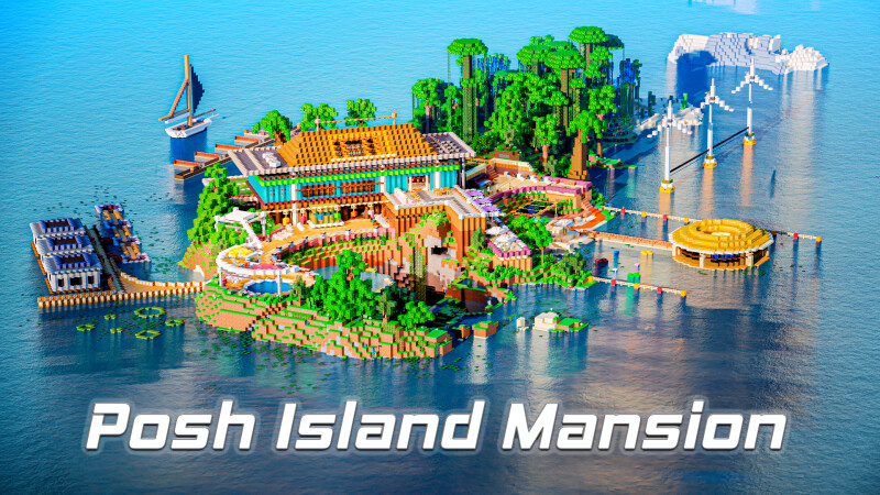 Posh Island Mansion Key Art