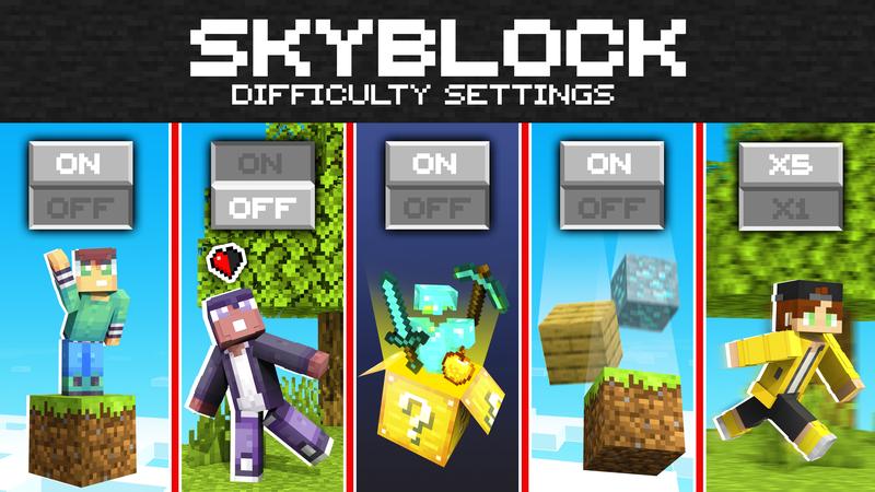 Skyblock Difficulty Settings Key Art