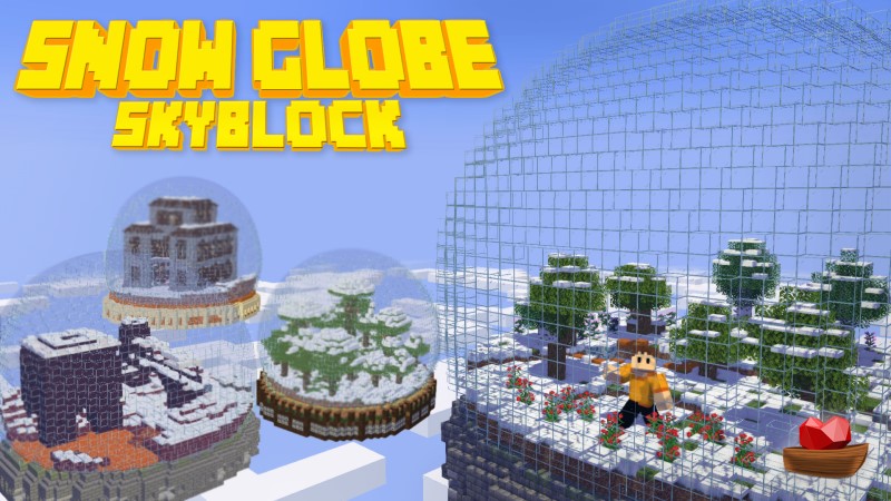 Snow Globe Skyblock Key Art