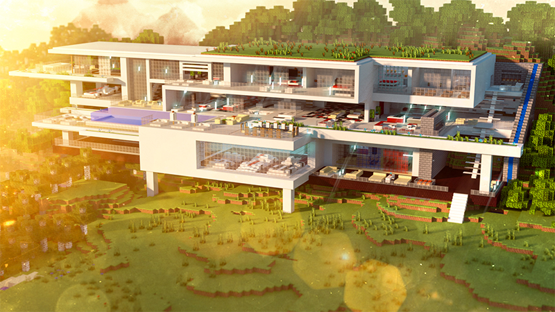 Fundo Casa Enorme No Minecraft Fundo, Fotos De Uma Mansão, Mansão, Lar  Imagem de plano de fundo para download gratuito