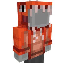 Orange Dinosaur Hoodie