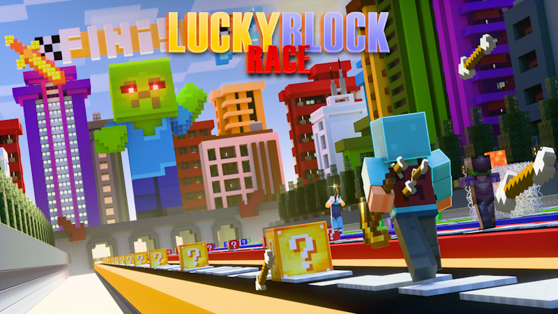 Lucky Block Race on the Minecraft Marketplace by Team VoidFeather