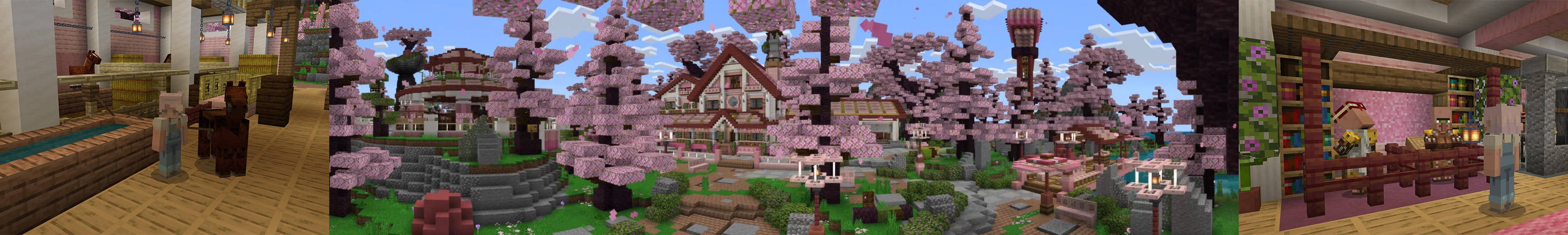 Cozy Pink House Panorama