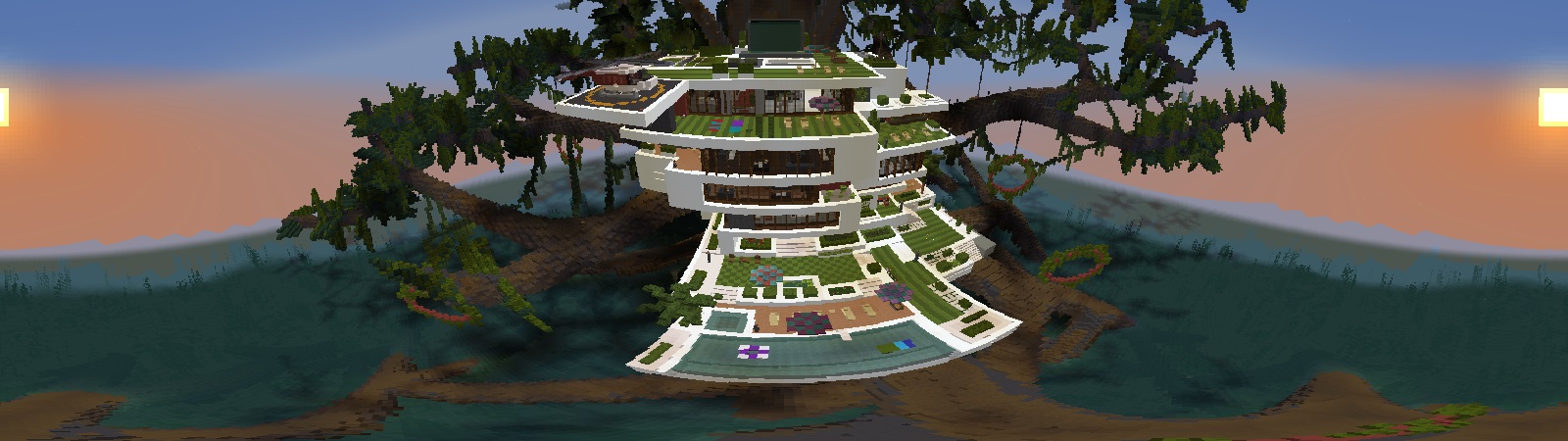 Billionaire Tree Mansion Panorama