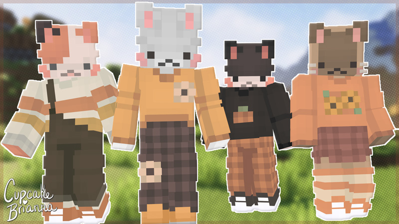 Fall Cats Skin Pack on the Minecraft Marketplace by CupcakeBrianna