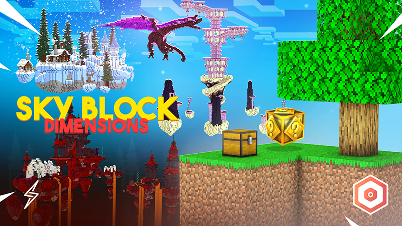 SkyBlock Dimensions Key Art