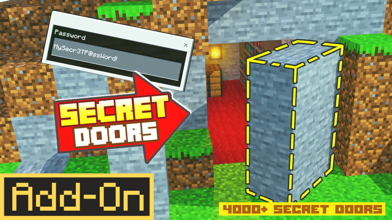 SECRET DOORS Add-On on the Minecraft Marketplace by Red Eagle Studios