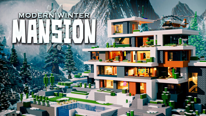 Modern Winter Mansion Key Art