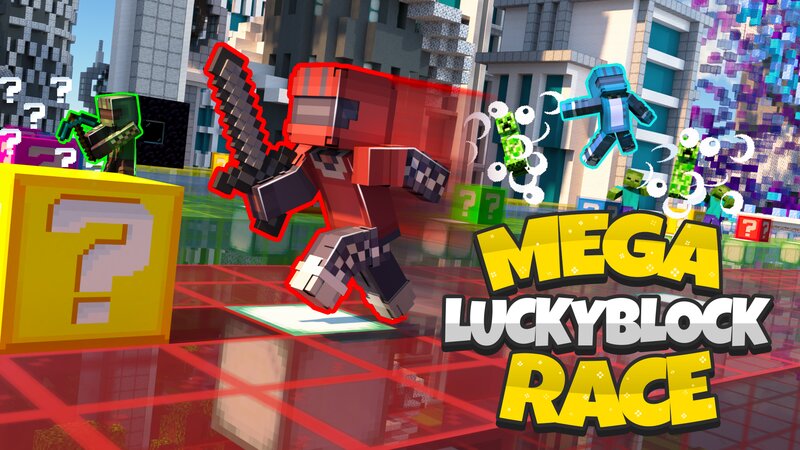 Mega Lucky Block Race Key Art