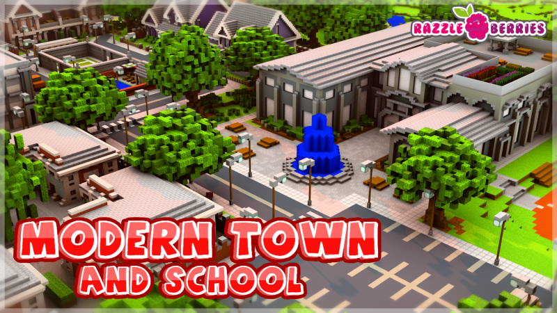 Modern Town and School Key Art