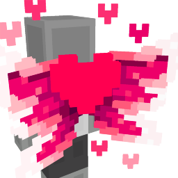Cute Pink Heart Fairy Wings