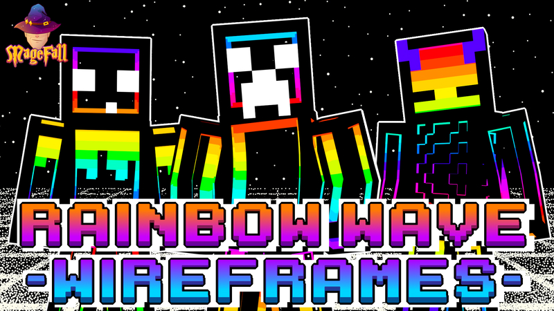 Rainbow Wave Wireframes Key Art