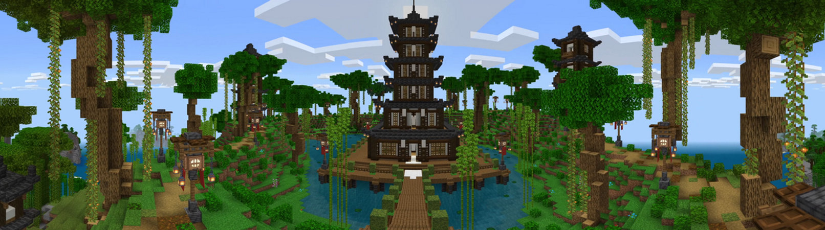 Japanese Village of Paradise Panorama