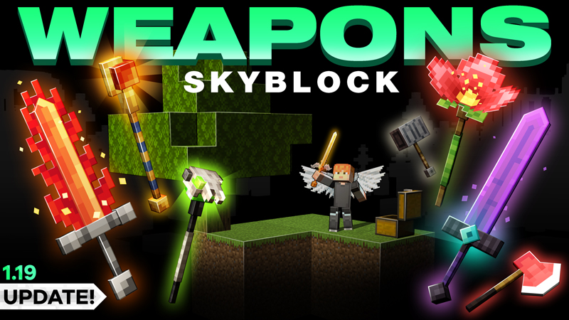 Weapons Skyblock Key Art