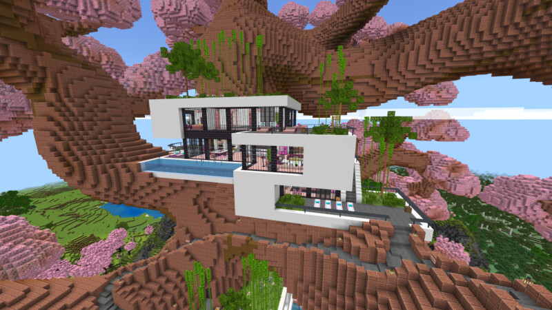 Cherry Tree Mega Mansion Cherry Tree Mega Mansion by CrackedCubes