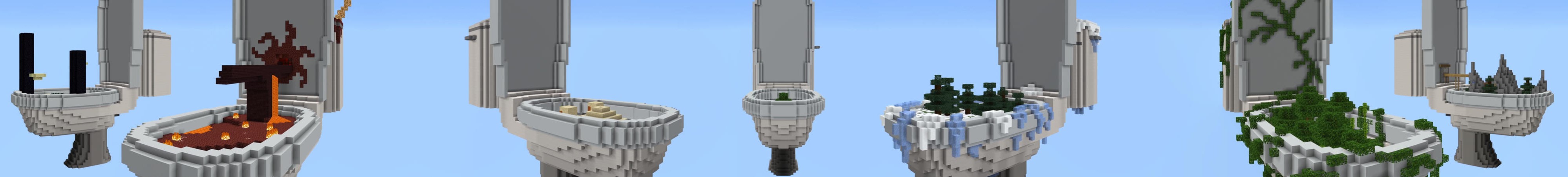 Giant Toilet Skyblock Panorama