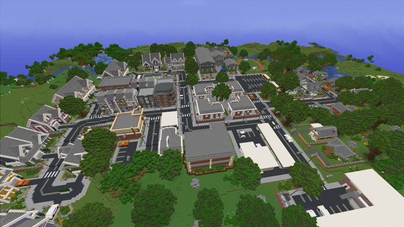 Modern Town and School Modern Town and School by Razzleberries