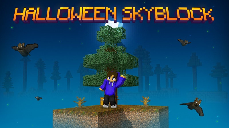 Halloween Skyblock Key Art