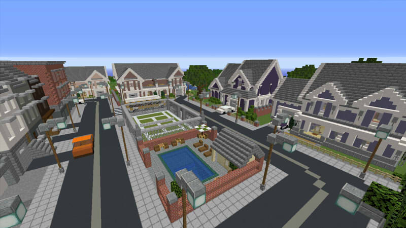 Modern Town and School Modern Town and School by Razzleberries