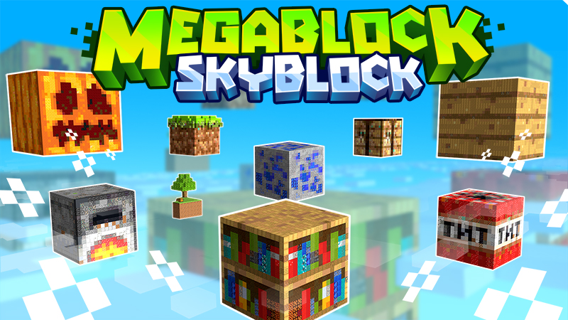 Megablock Skyblock Key Art