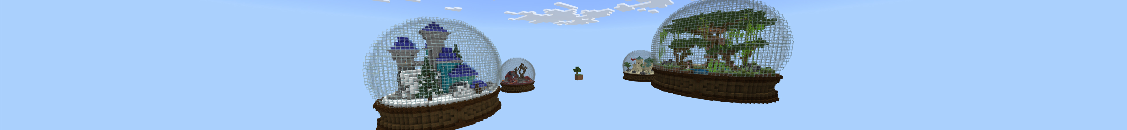 Snowglobe Skyblock Panorama