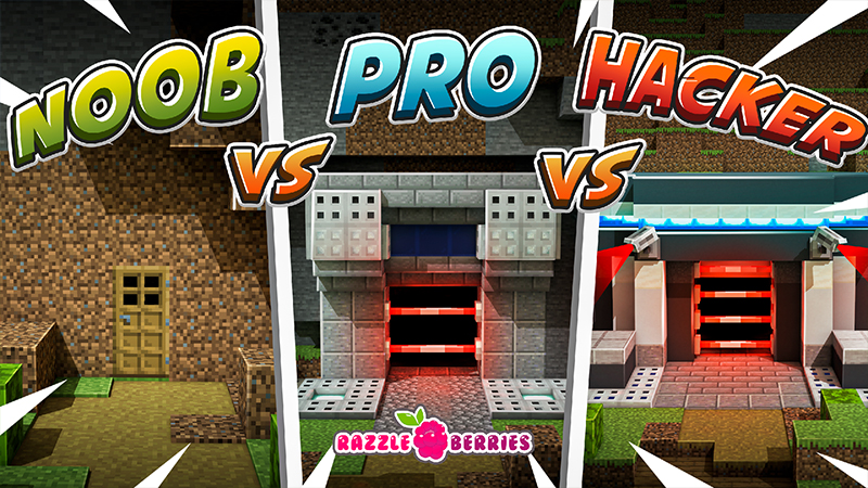 Noob vs Pro vs Hacker Base Key Art