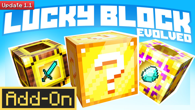 Lucky Block Evolved 1.1 Add-On Key Art