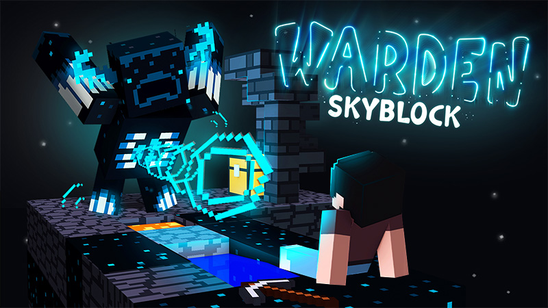 Warden Skyblock Key Art