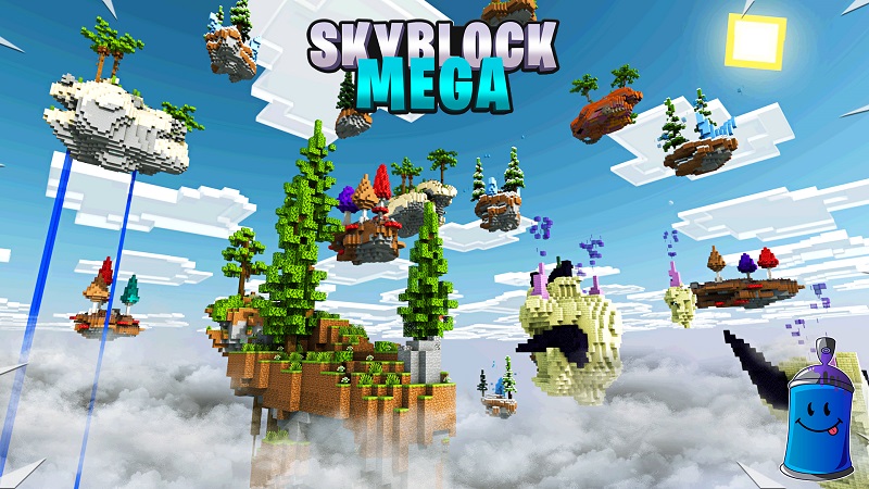 Mega Skyblock Key Art