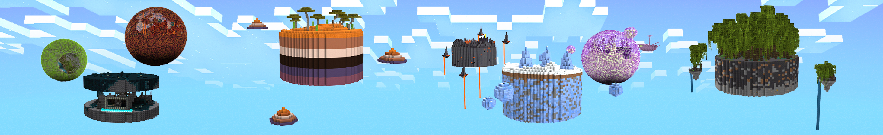 Skyblock Secret Biomes Panorama