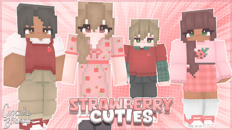 Strawberry Cuties HD Skin Pack on the Minecraft Marketplace by CupcakeBrianna
