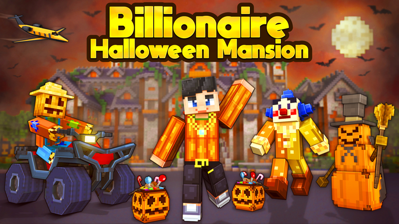 Billionaire Halloween Mansion Key Art