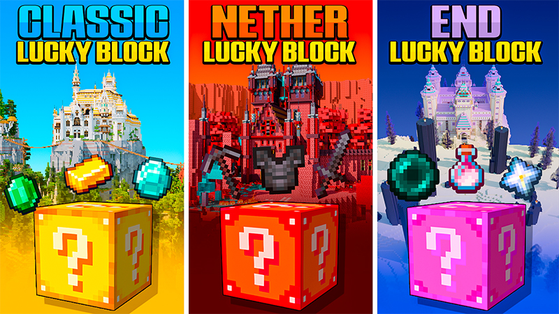 Lucky Block Castles Key Art