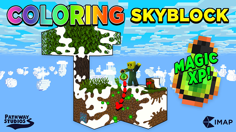 Coloring Skyblock Key Art