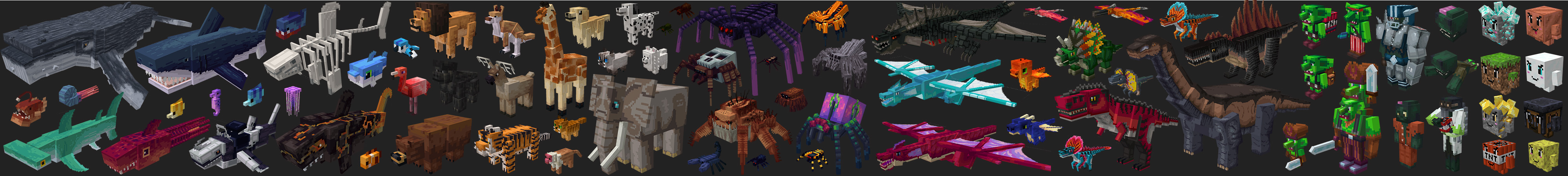 100+ new Mobs Panorama