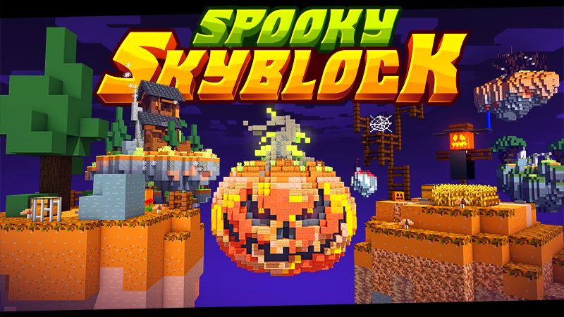 Spooky Skyblock Key Art