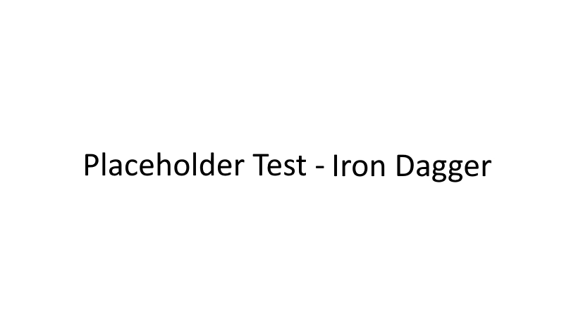 [TEST] Iron Dagger