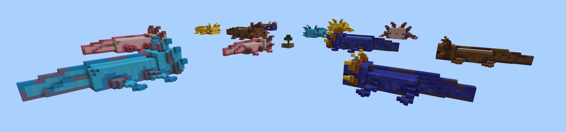 Axolotl Skyblock Panorama