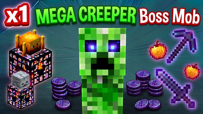 [BedWars SMP] 1x Mega Creeper Boss Mob Egg