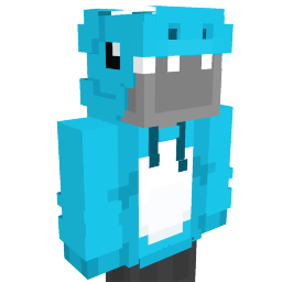 Light Blue Dinosaur Hoodie