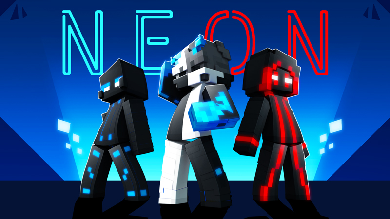 Neon blue &plus; Red skin on the Minecraft Marketplace by ThunderAy