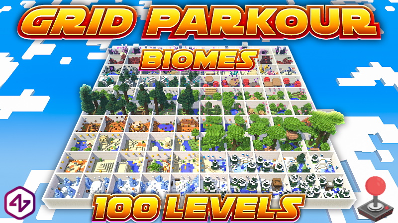 Grid Parkour Biomes Key Art