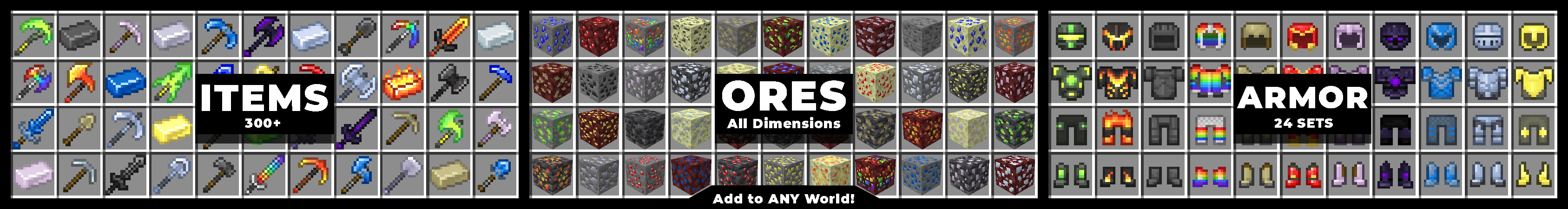 More Ores Tools Armor Add-On Panorama