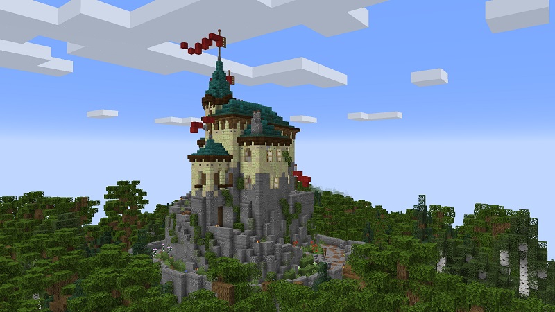 A small castle in the woods : r/Minecraft
