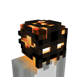 Glowing lava head