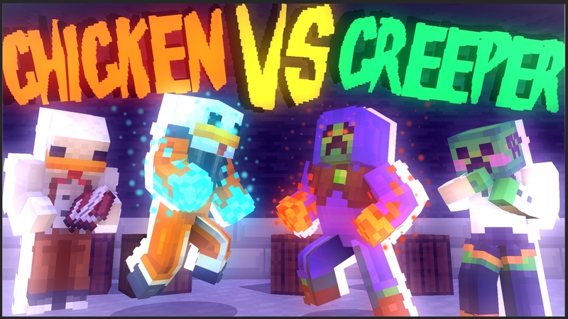 Chicken Vs Creeper Key Art